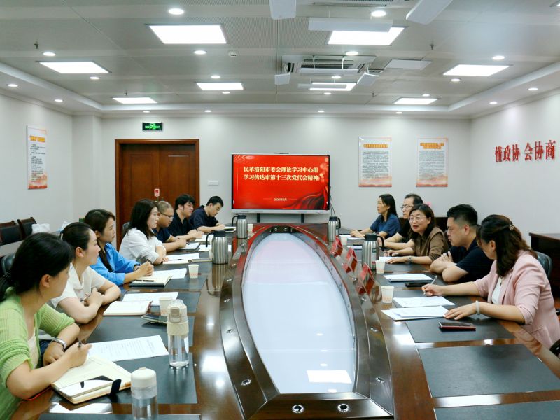 民革洛阳市委会理论学习中心组专题传达学习市第十三次党代会精神